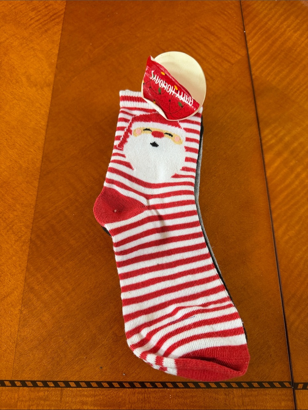 Unisex   Sock Pack of 3  - holidays  team Red Stripe, Black, Gray